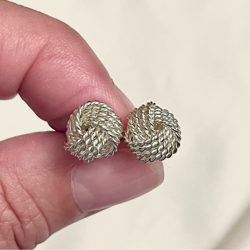 Tiffany & Co. Silver Twist Knot Earrings